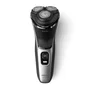 Philips S3143/02 Shaver Serie 3000 Wet & Dry con Cabezales Flexibles 5D y PowerCut, Plata brillante